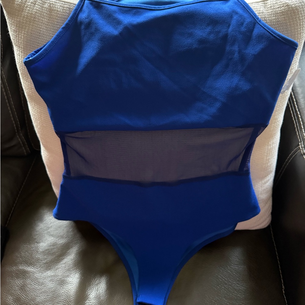 Jenni Vibrant Blue sexy cut out bodysuit